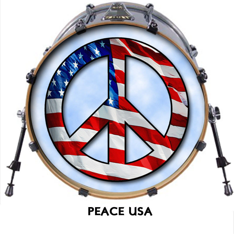 DOUBLE BASS *CHROME* Drum Head Decals Sticker Vinyl Kick Skins 14" 18